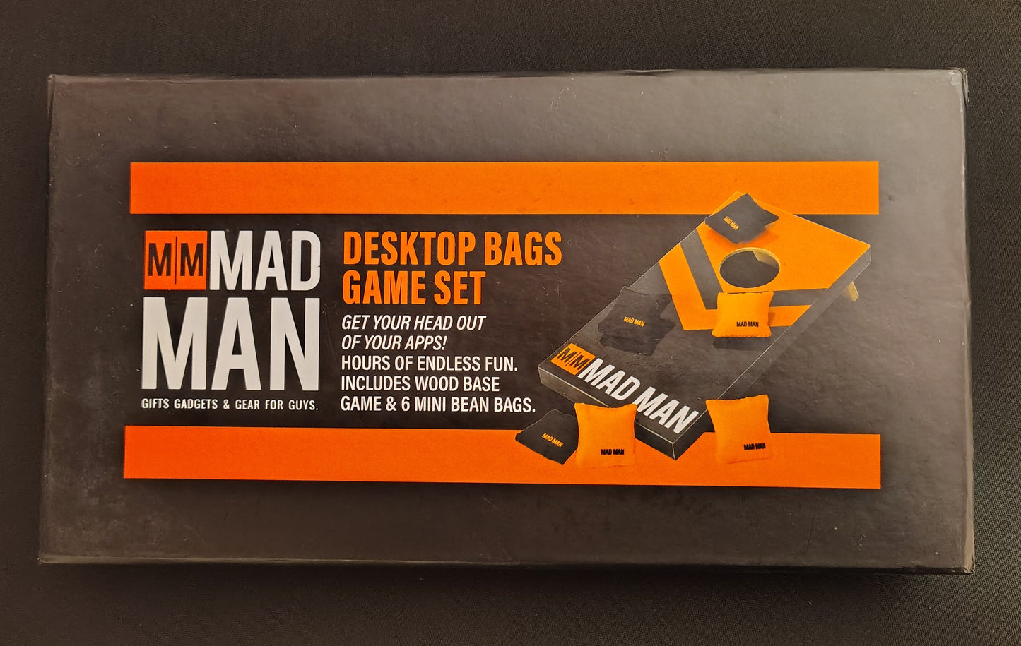 NEW - Mad Man Desktop Bags Game Set – Mini Cornhole Toss Game