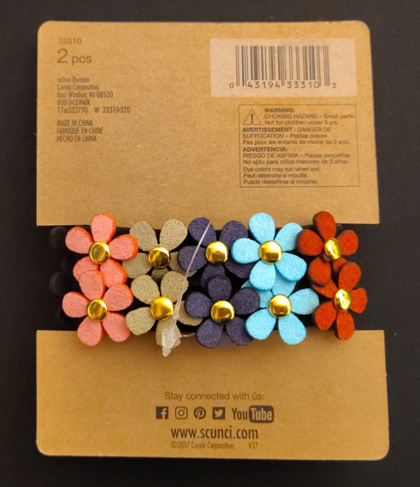 NEW - Flower Petal Hair Ties 2pcs