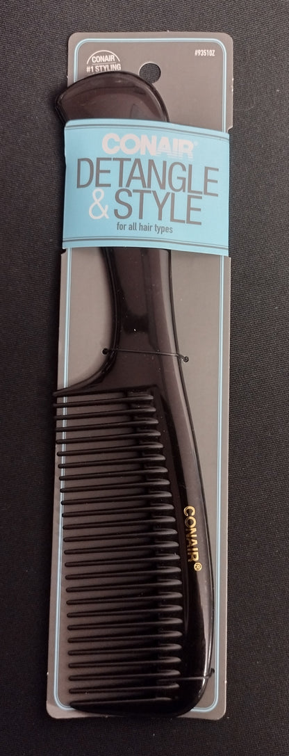 NEW - Conair - detangle & style comb - HA10016