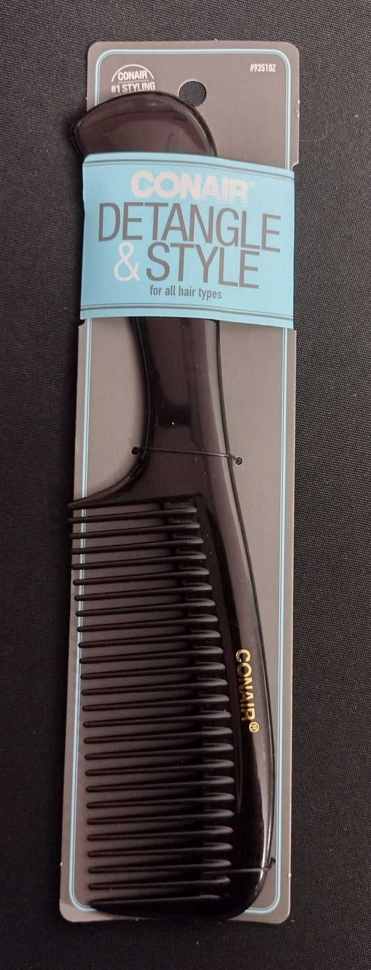 NEW - Conair - detangle & style comb - HA10016