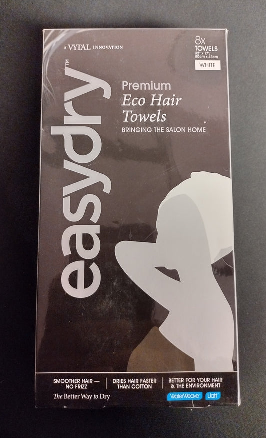 NEW - Easydry eco hair towels 8pk - BP10018