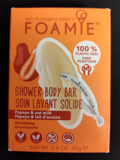 NEW - Foamie - Shower Body Bar - Papaya & Oat Milk - HW10027