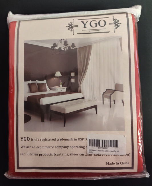 NEW - Red Blackout Curtains 2 Panels Room Darkening - H10010