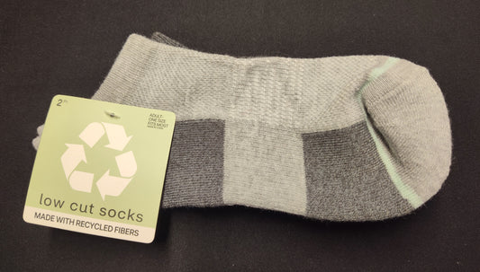 NEW - Unisex Low Cut Socks Quarter Socks One Size Fits Most 2pk - SF10004