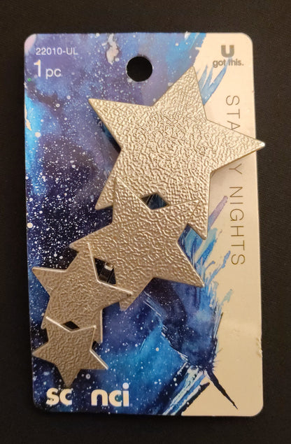 NEW - SCUNCI Starry Nights Silver Hair Clip