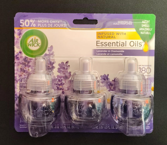 NEW -Air Wick Essential Oil Refill 3pk- Lavender & Chamomile