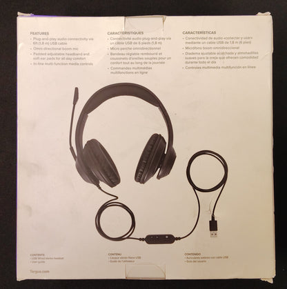 NEW - Targus USB Wired Stereo Headset AEH102