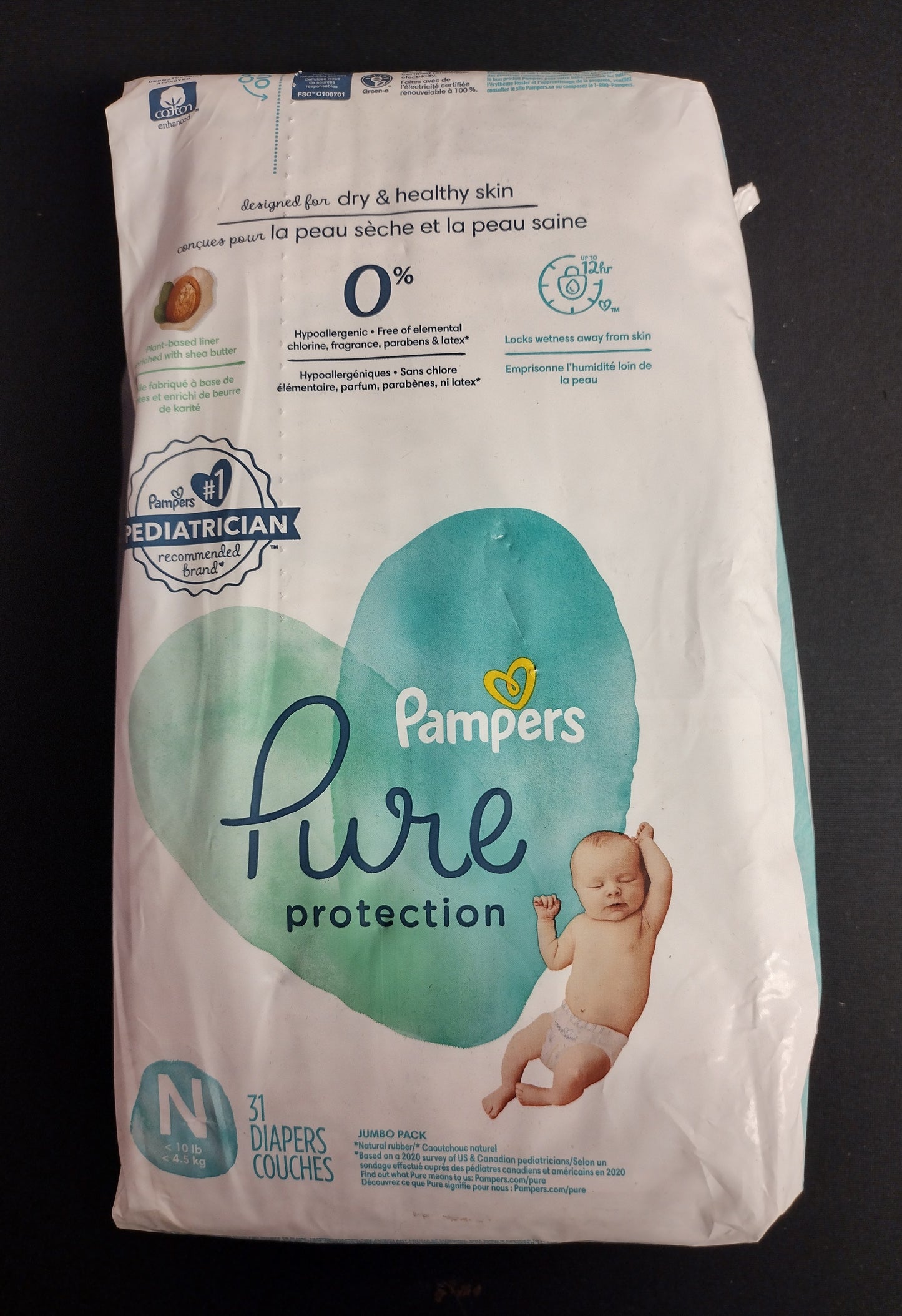 New - Pampers Diapers - size N