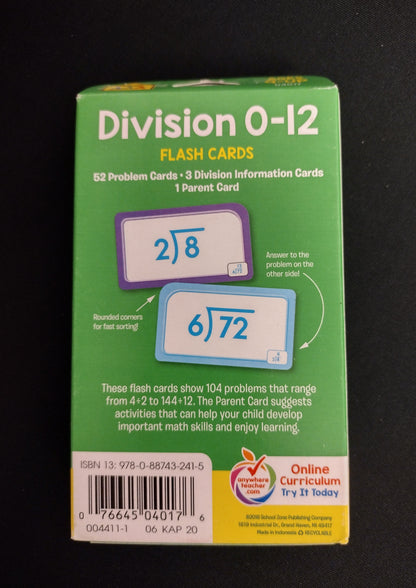 USED - Division flash cards - KB10005