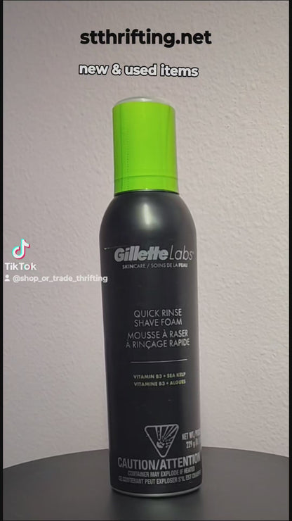 NEW - Gillette Labs - Quick Rinse Shave Foam - BP10023