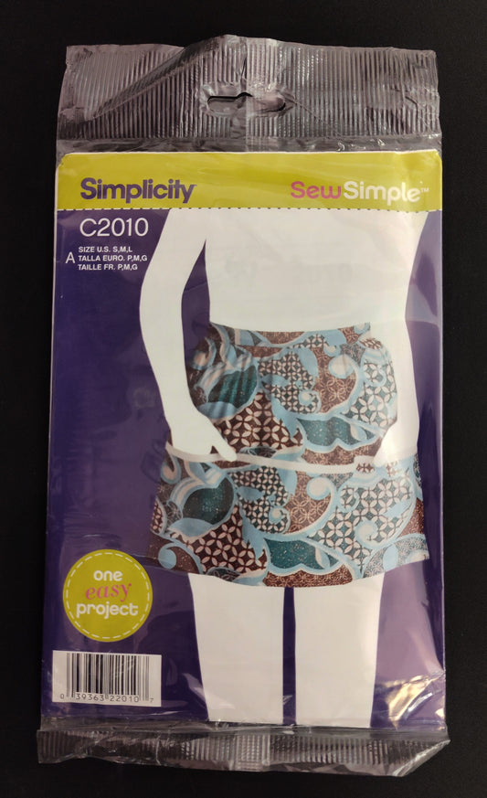 NEW - Sew Simple One Easy Project Half Apron with Patch Pockets - AC10004