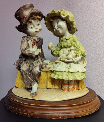 USED - Vintage Boy and Girl Tea Time Decor - HD10005